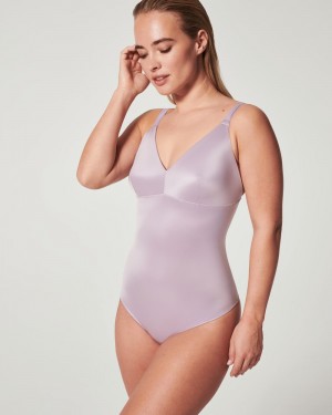 Body Spanx Shaping Satin Tanga Světle Fialové | 9870213-SV