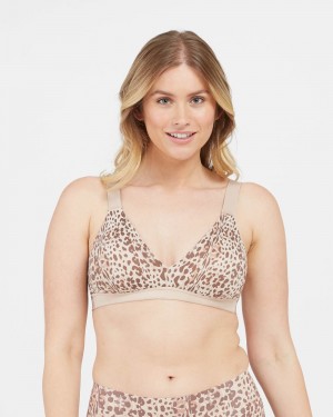 Bralette Spanx Bra-llelujah!® Lightly Podšité Leopard | 2378046-DJ