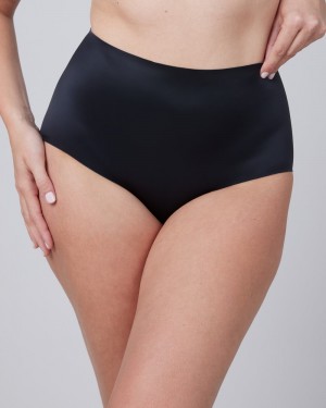 Kalhotky Spanx Shaping Satin Černé | 9845326-AZ