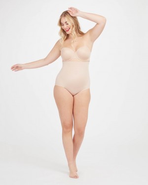 Kalhotky Spanx Suit Your Fancy High-Waisted Béžový | 0972314-DN
