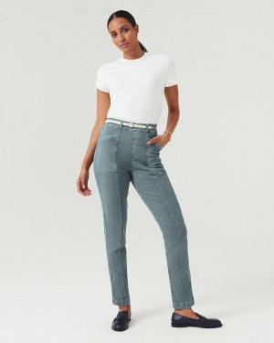Kalhoty Spanx Stretch Twill Rovný Leg Blankyt Šedé | 5789403-CO