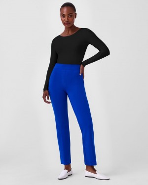 Kalhoty Spanx The Perfect Pant, Kick Flare in Orange Pop Plaid Jacquard Blankyt | 7239485-MX
