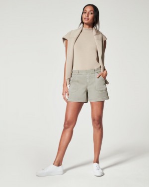 Kraťasy Spanx Stretch Twill, 4" Olivy Zelené | 4587102-HE