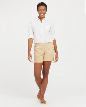 Kraťasy Spanx Stretch Twill, 6" Hnědožlutý | 8096371-DV