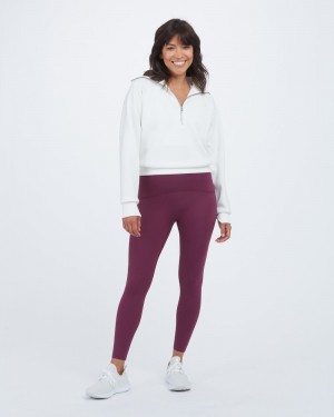 Legíny Spanx Booty Boost® Active 7/8 Vínové Fialové | 6204981-PU