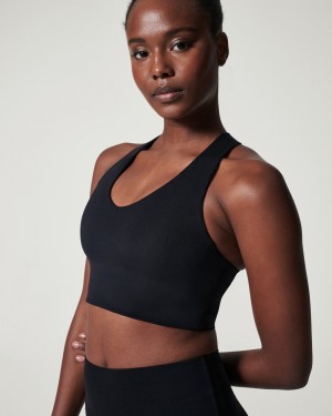 Sportovní Podprsenka Spanx Longline Medium Impact Černé | 4296350-OK