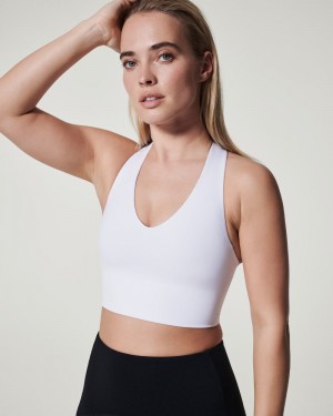 Sportovní Podprsenka Spanx Longline Medium Impact Bílé | 0835412-VY