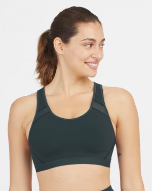Sportovní Podprsenka Spanx Medium Impact Tmavě Tyrkysové | 4098236-QO