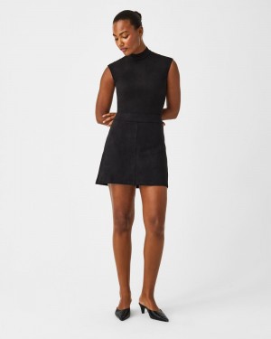 Sukně Spanx Faux Semišové Mini Skirt, 16.5" Černé | 4910275-OR