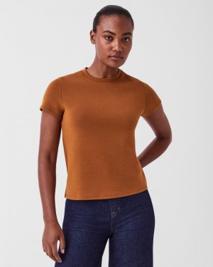 Topy Spanx AirEssentials Cap Sleeve Hnědé | 3269704-OF