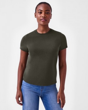 Topy Spanx AirEssentials Cap Sleeve Olivy Zelené | 2783461-AI