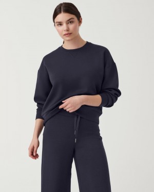 Topy Spanx AirEssentials Crew Tmavě Blankyt | 4309176-QN