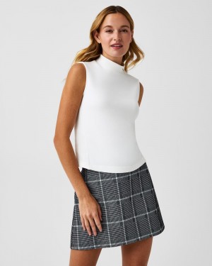 Topy Spanx AirEssentials Mock Neck Bílé | 1078652-SX