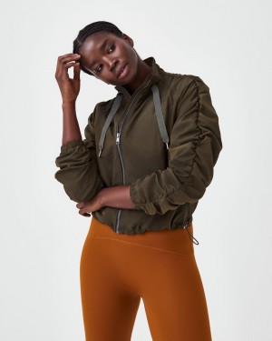 Topy Spanx Organza Windbreaker Olive/Black | 7261348-GV