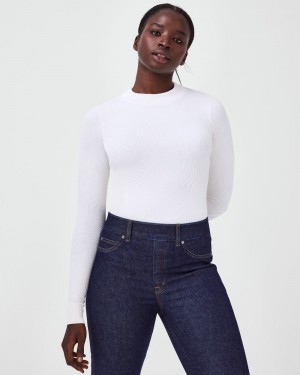 Topy Spanx Seamless Swirl Long Sleeve Shirt Bílé | 6092351-SW
