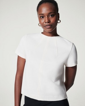 Topy Spanx The Perfect Funnel Neck Bílé | 1485063-AO