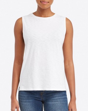 Tričko Spanx Pima Bavlněné Muscle Bílé | 3091765-TF