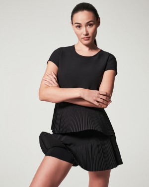 Tričko Spanx Yes, Pleats! Černé | 3647198-NI