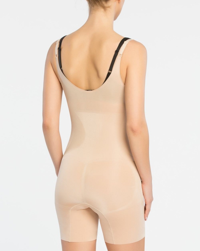 Body Spanx OnCore Open-Bust Mid-Thigh Béžový | 6470823-WS
