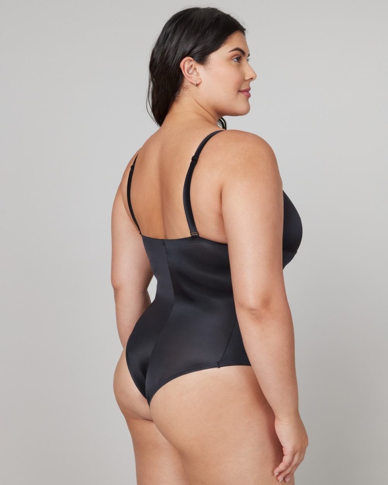 Body Spanx Shaping Satin Tanga Černé | 0514267-VY