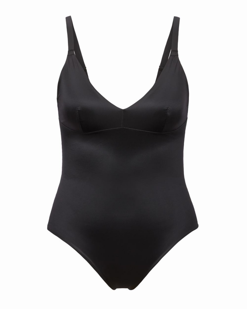 Body Spanx Shaping Satin Tanga Černé | 0514267-VY