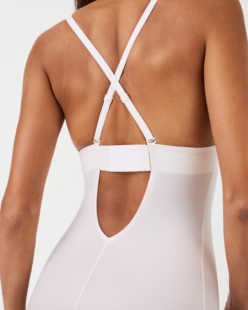 Body Spanx Suit Your Fancy Plunge Low-Back Mid-Thigh Béžový | 8453762-WT
