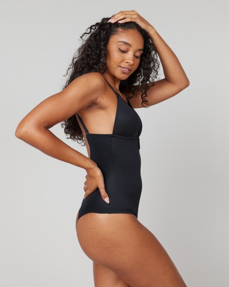 Body Spanx Suit Your Fancy Plunge Low-Back Tanga Černé | 1035687-VF