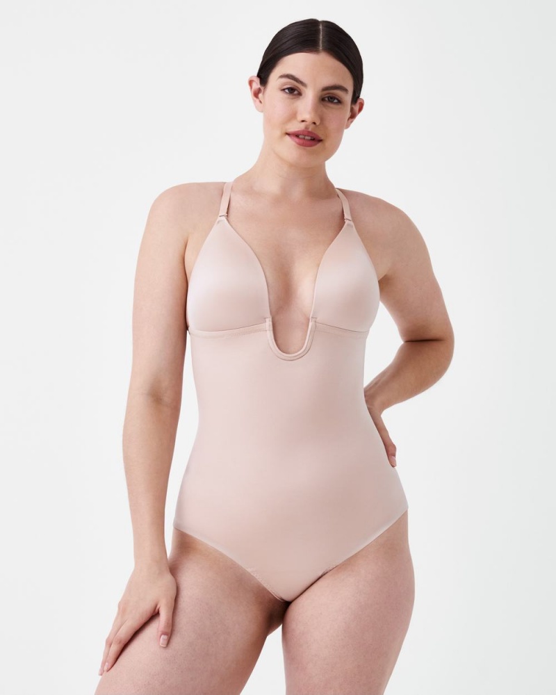 Body Spanx Suit Your Fancy Plunge Low-Back Tanga Béžový | 2589031-HB