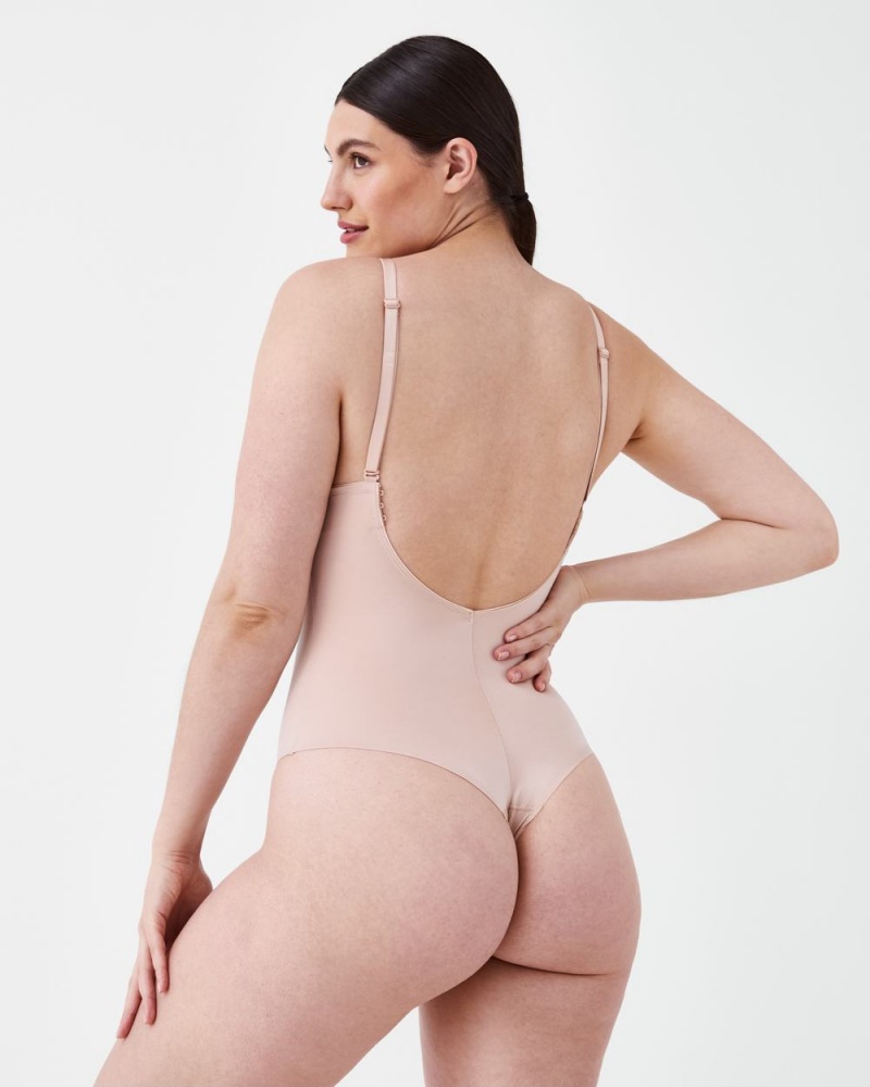 Body Spanx Suit Your Fancy Plunge Low-Back Tanga Béžový | 2589031-HB
