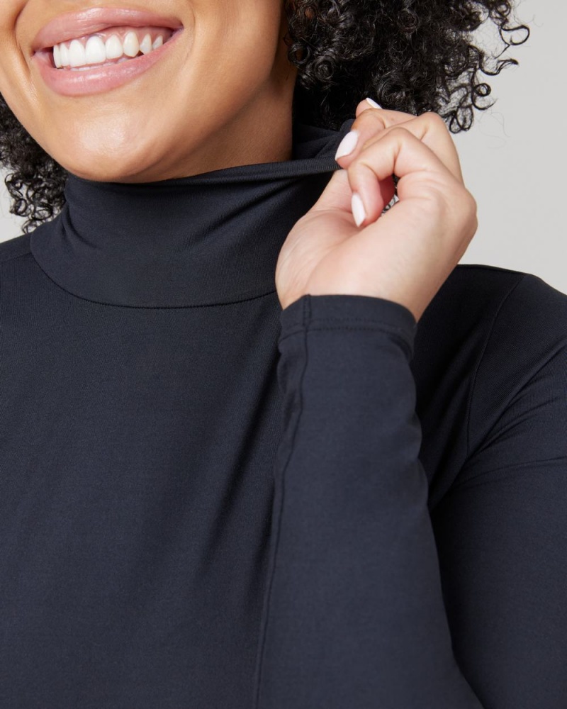 Body Spanx Suit Yourself Long Sleeve Turtleneck Tanga Černé | 5740821-TK