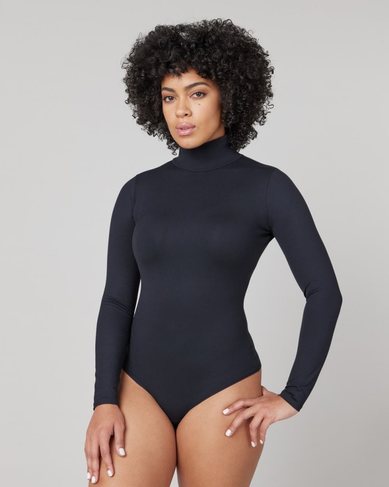 Body Spanx Suit Yourself Long Sleeve Turtleneck Tanga Černé | 5740821-TK