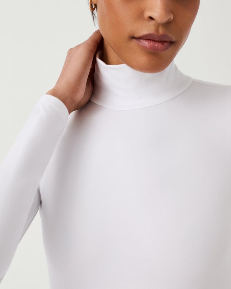 Body Spanx Suit Yourself Long Sleeve Turtleneck Tanga Bílé | 6172549-YE