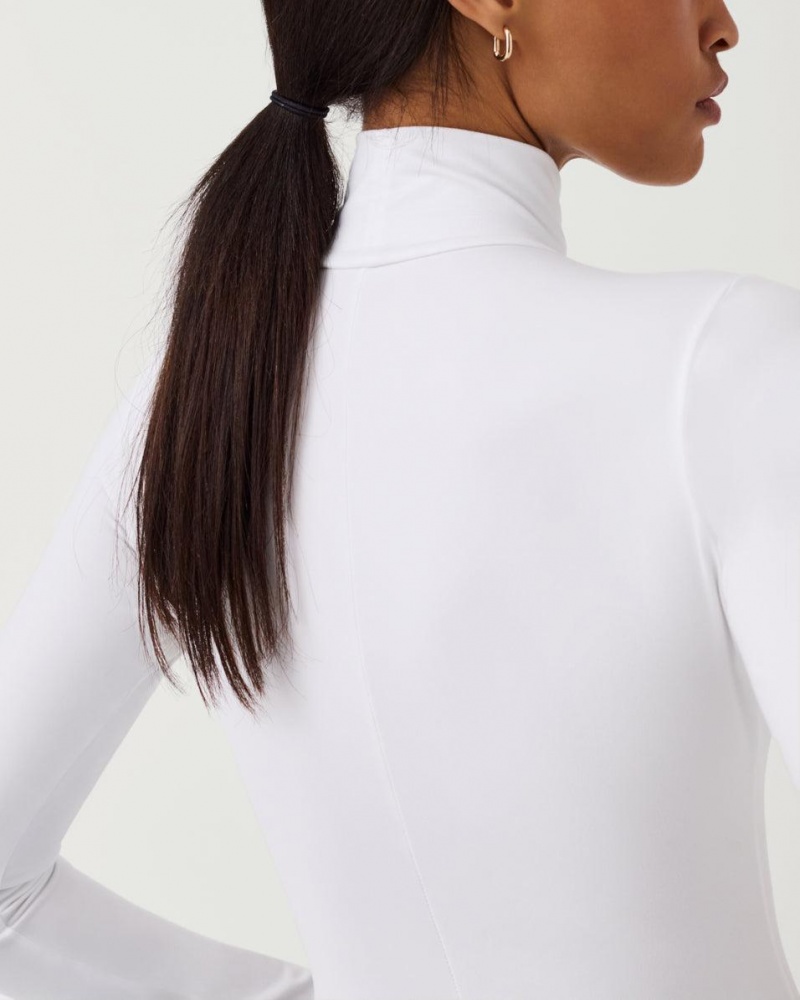 Body Spanx Suit Yourself Long Sleeve Turtleneck Tanga Bílé | 6172549-YE