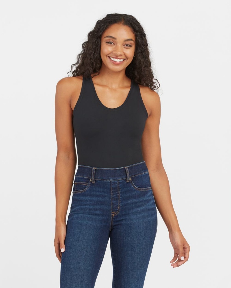 Body Spanx Suit Yourself Scoop Neck Tank Černé | 7184069-CA