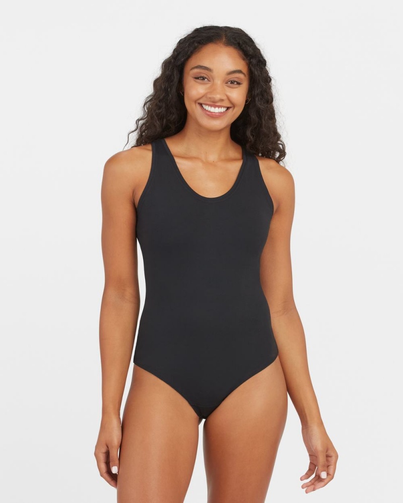 Body Spanx Suit Yourself Scoop Neck Tank Černé | 7184069-CA