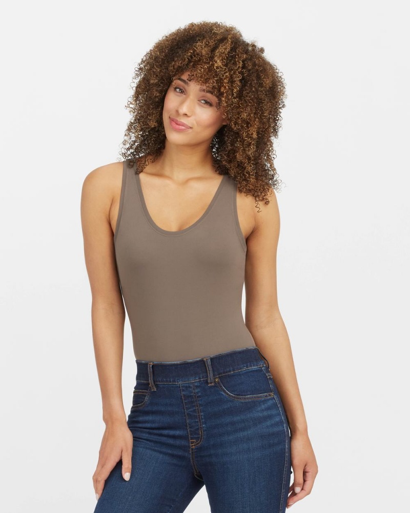 Body Spanx Suit Yourself Scoop Neck Tank Pebble | 9316784-UC
