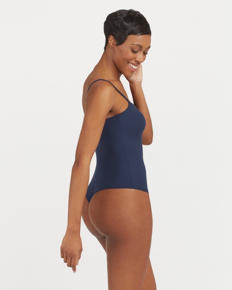 Body Spanx Suit Yourself Žebrovaný Cami Tmavě Blankyt | 4956721-YV