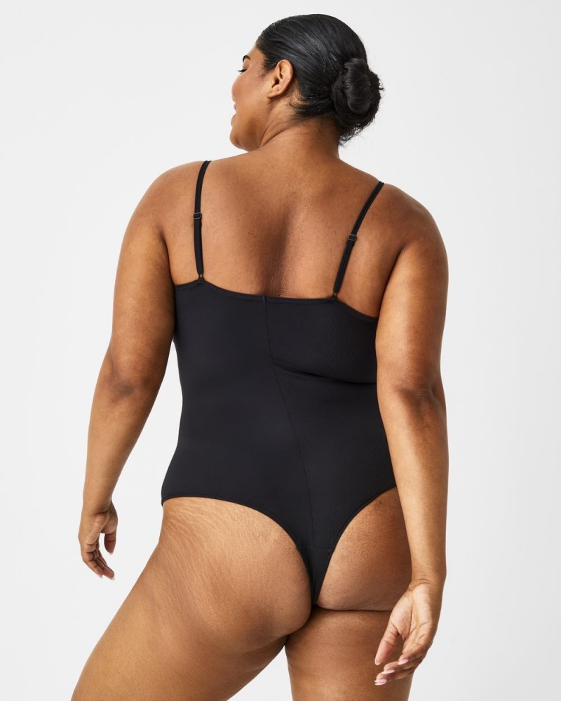 Body Spanx Suit Yourself Žebrovaný Cami Černé | 6542703-OQ