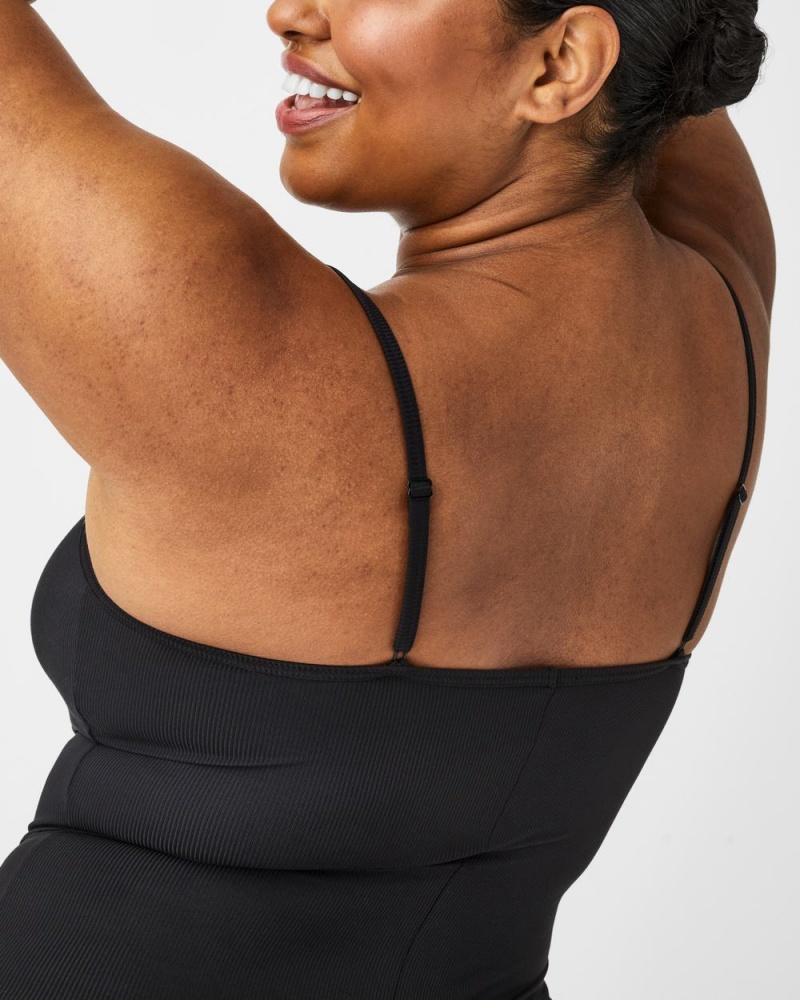 Body Spanx Suit Yourself Žebrovaný Cami Černé | 6542703-OQ