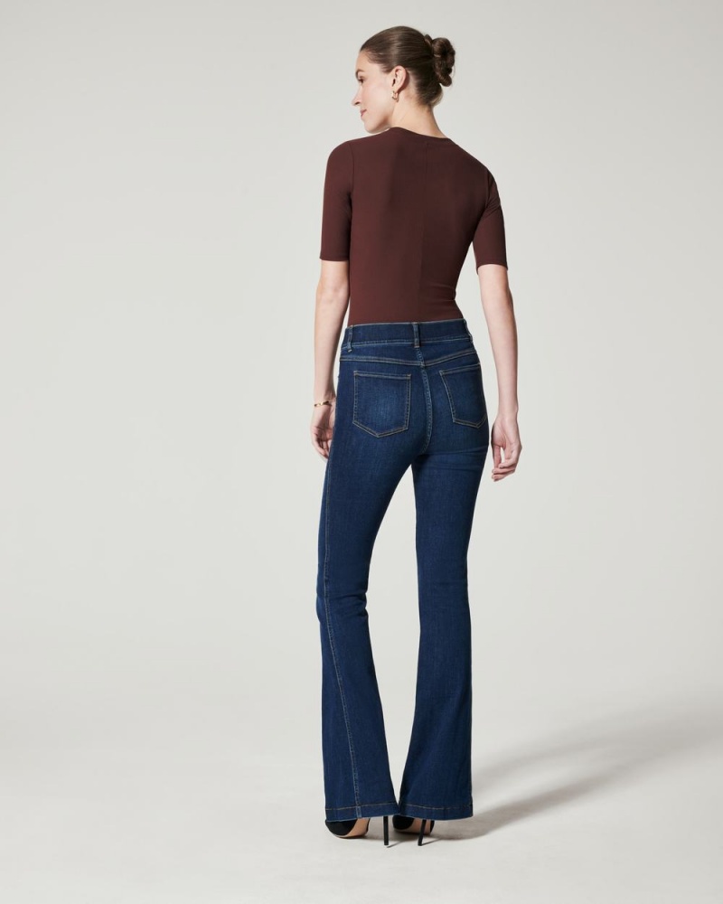 Body Spanx Suit Yourself Žebrovaný Crew Neck Krátké Sleeve Káva | 2463785-QG