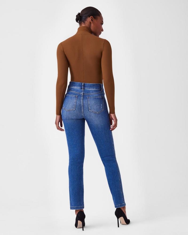 Body Spanx Suit Yourself Žebrovaný Long Sleeve Turtleneck Hnědé | 1872509-PN