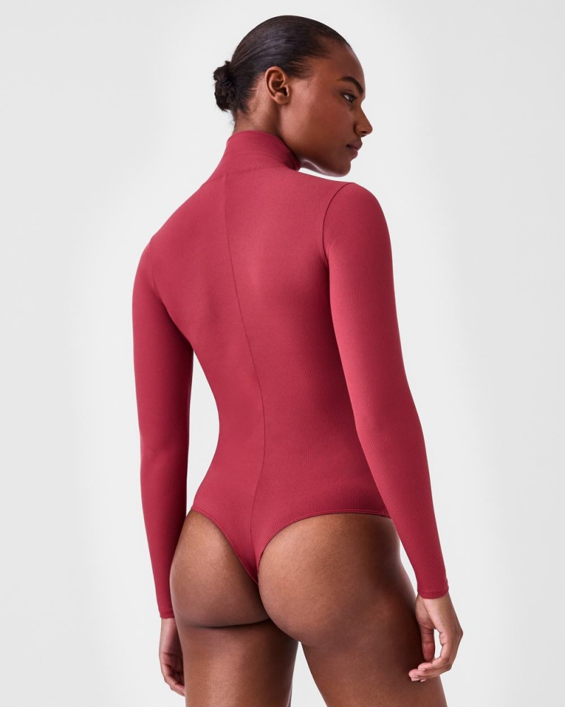 Body Spanx Suit Yourself Žebrovaný Long Sleeve Turtleneck Růžové | 4908735-DE