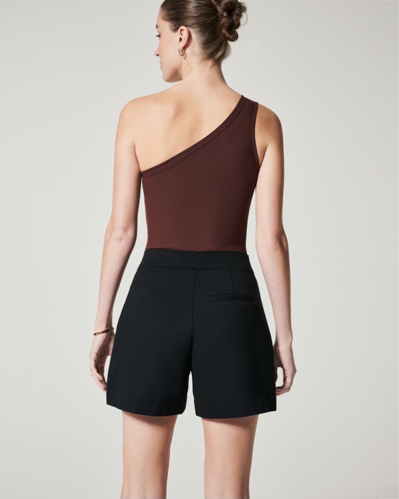 Body Spanx Suit Yourself Žebrovaný One Shoulder Káva | 3876512-LE