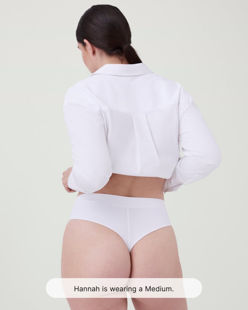 Body Spanx The Collared Long Sleeve Bílé | 4379512-WD