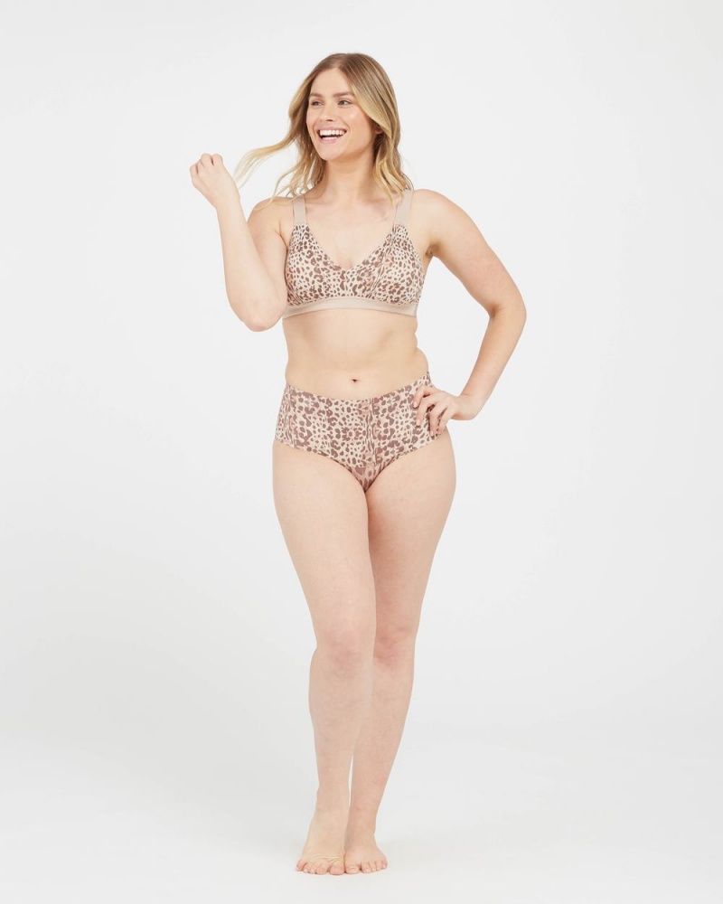 Bralette Spanx Bra-llelujah!® Lightly Podšité Leopard | 2378046-DJ