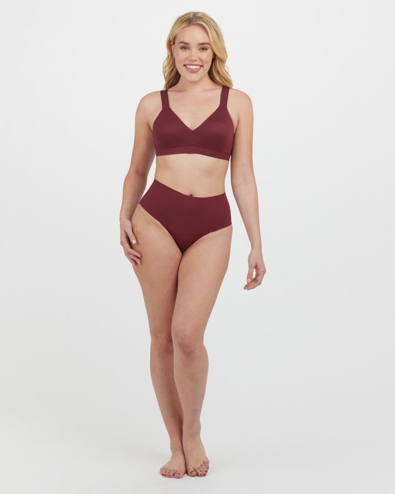 Bralette Spanx Bra-llelujah!® Lightly Podšité Vínové | 5913267-SQ