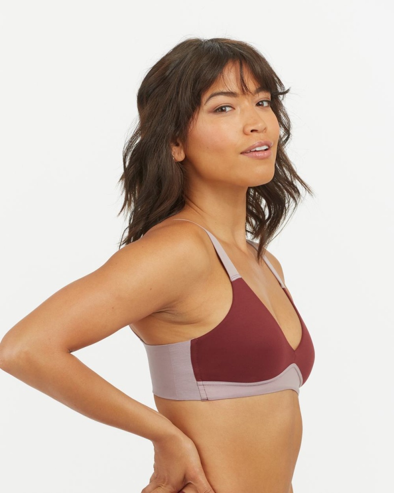Bralette Spanx Bra-llelujah!® Unlined Purple/Burgundy | 2589064-OI