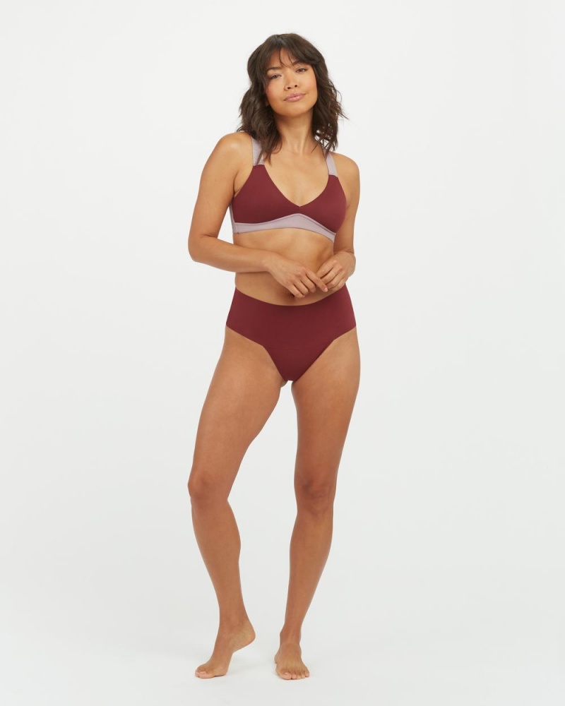 Bralette Spanx Bra-llelujah!® Unlined Purple/Burgundy | 2589064-OI