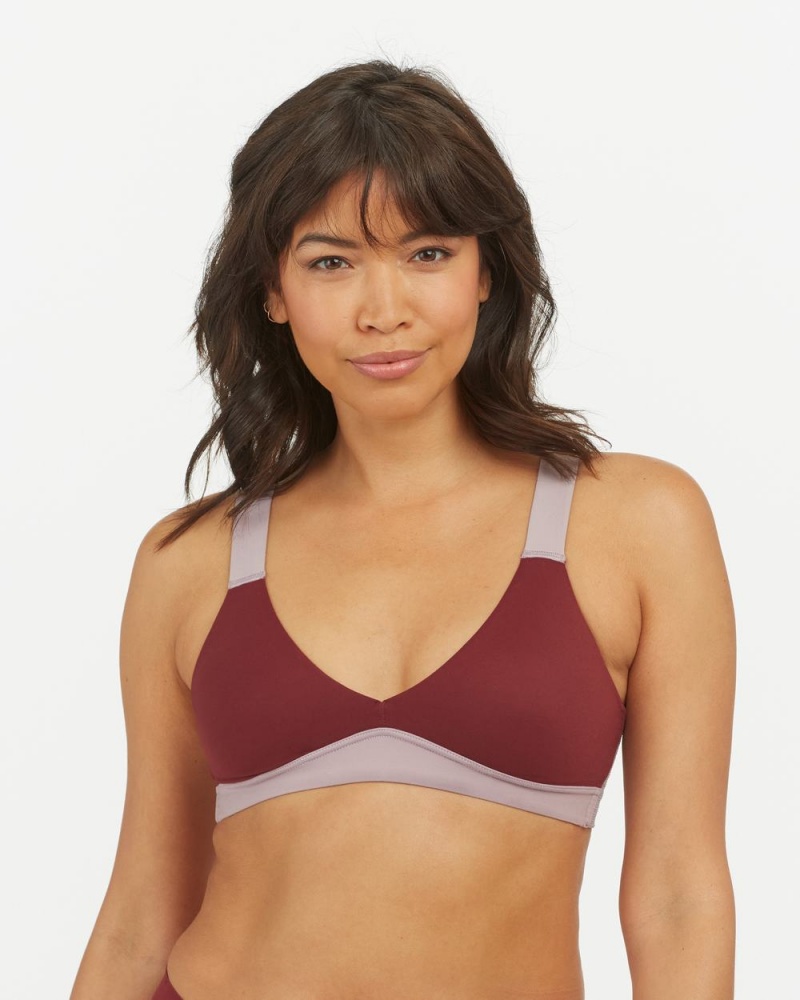Bralette Spanx Bra-llelujah!® Unlined Purple/Burgundy | 2589064-OI
