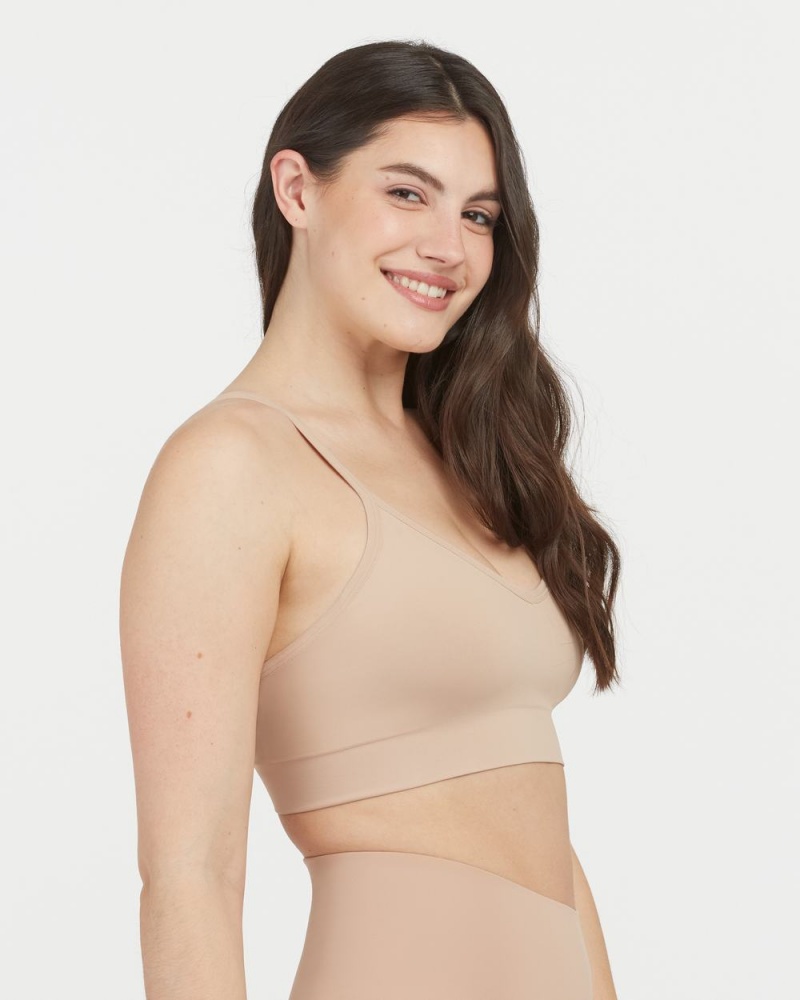 Bralette Spanx EcoCare Seamless Shaping Longline Béžový | 0634795-XV